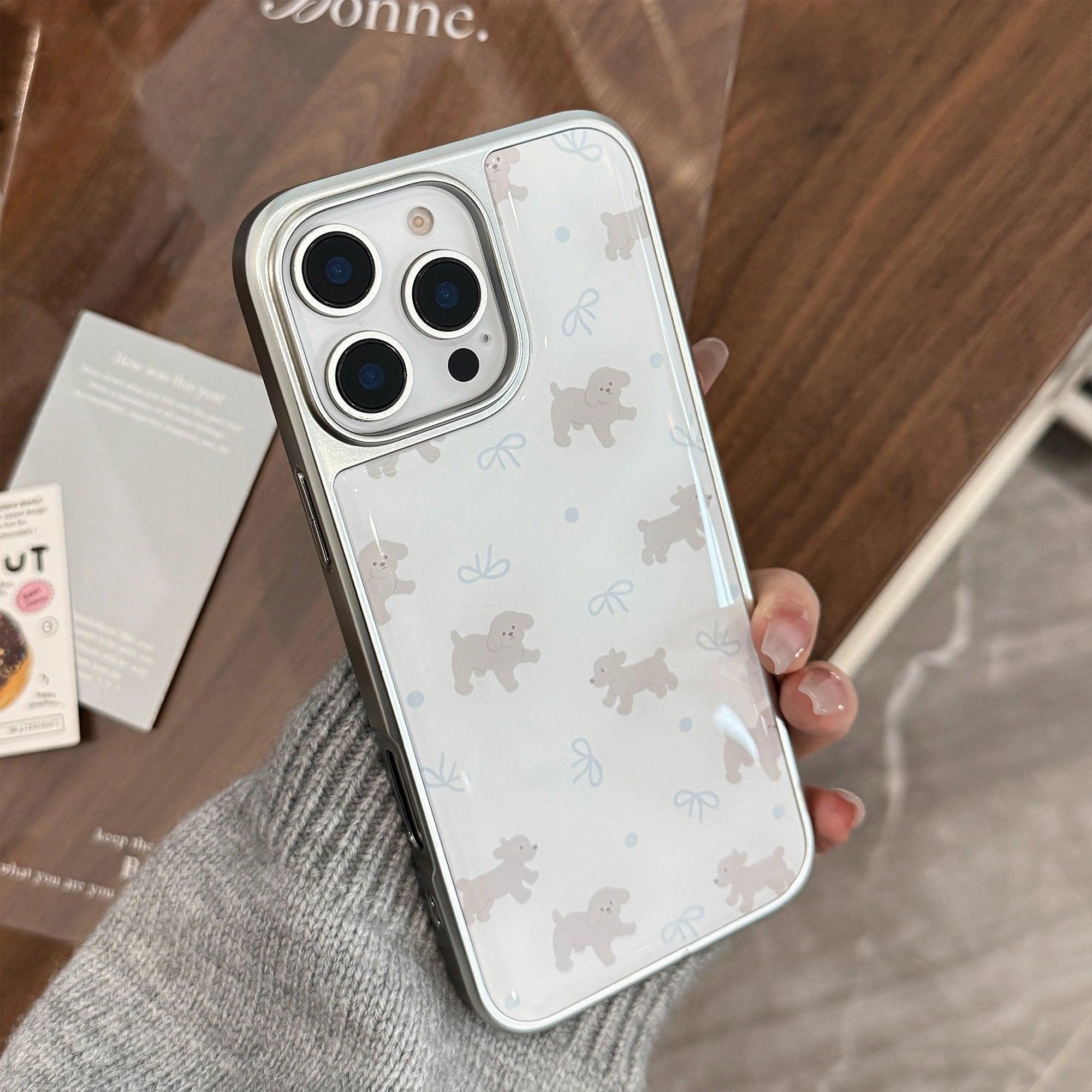 Blue Knots & Gray Teddy - iPhone Case